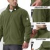 TACVASEN Men's Fleece Jacket Full Zip Winter Jacket Lightwei...