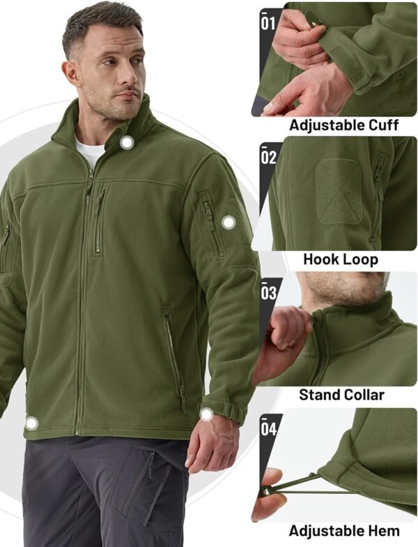 TACVASEN Men's Fleece Jacket Full Zip Winter Jacket Lightwei...