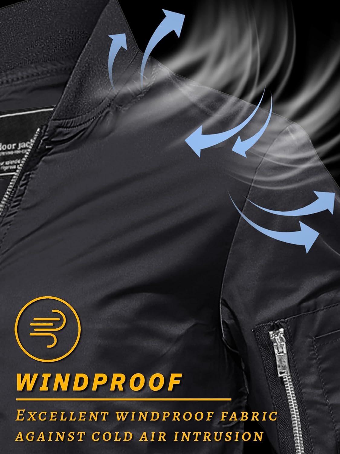 TACVASEN Men's Bomber Jacket Lightweight Casual Spring Fall ... - Image 3