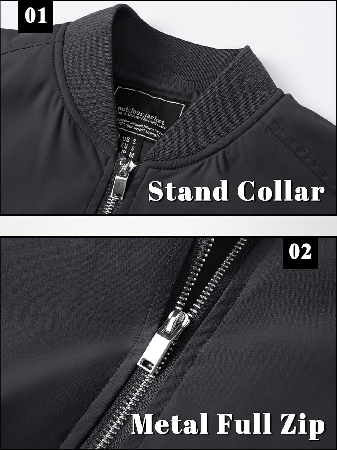 TACVASEN Men's Bomber Jacket Lightweight Casual Spring Fall ... - Image 5