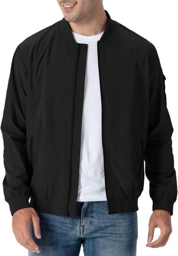 Rdruko Men's Lightweight Bomber Jacket Causal Fashion Stylis...