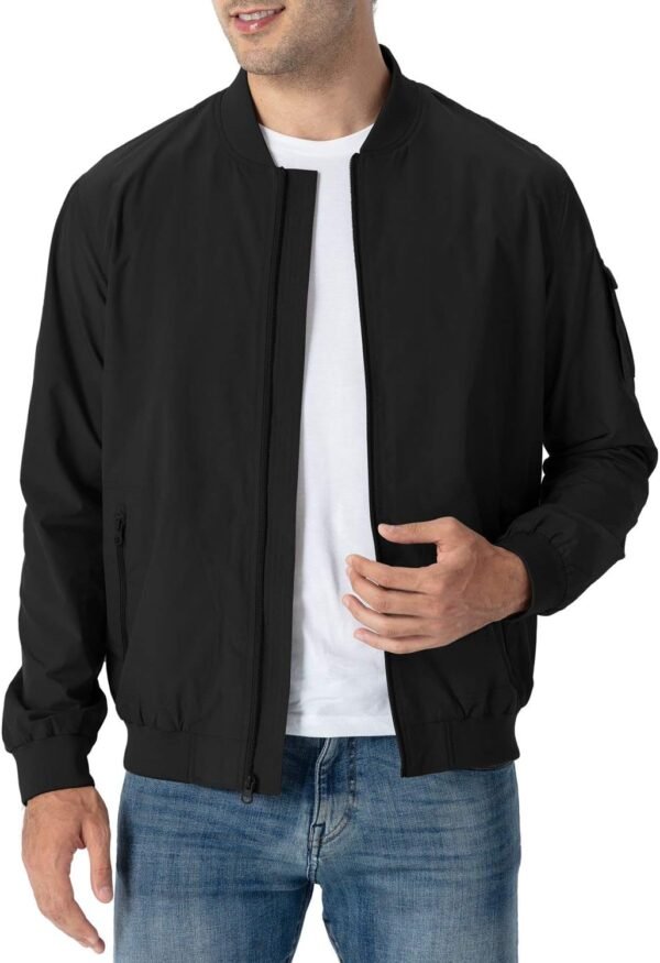Rdruko Men's Lightweight Bomber Jacket Causal Fashion Stylis...