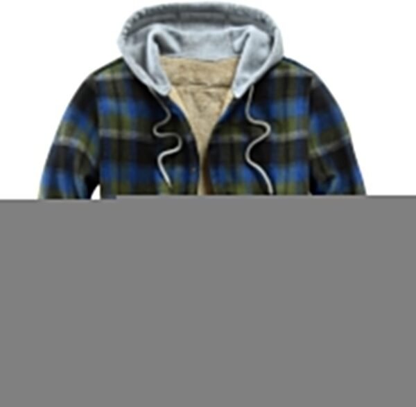 Men's Cotton Plaid Shirts Jacket Fleece Lined Flannel Shirts...