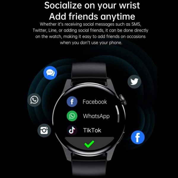 FILIEKEU Bluetooth Calls Smart Watch Men Women Heart Rate Sl... - Image 3
