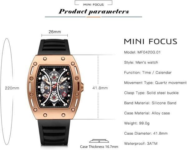 AIMES Watch Wristwatch for Men Fashion Casual Cool Big Dial ...