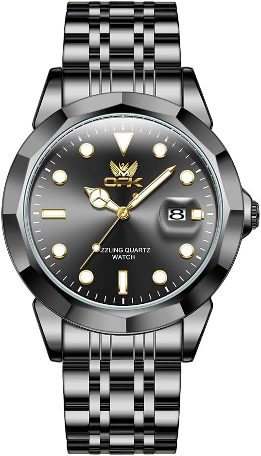 OPK Mens Watch Business Dress Large Analog Stainless Steel W...