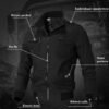 Oymyakon Men's Casual Military Jacket Stand Collar Jackets C...