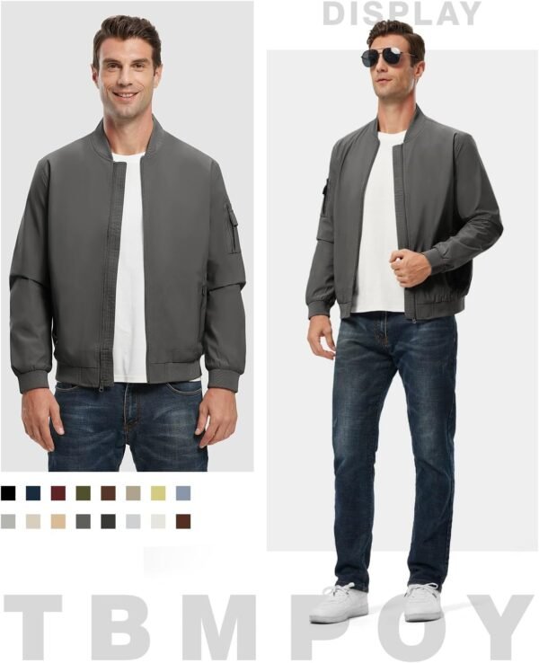 TBMPOY Men's Lightweight Bomber Jackets Light Windbreaker Ca...