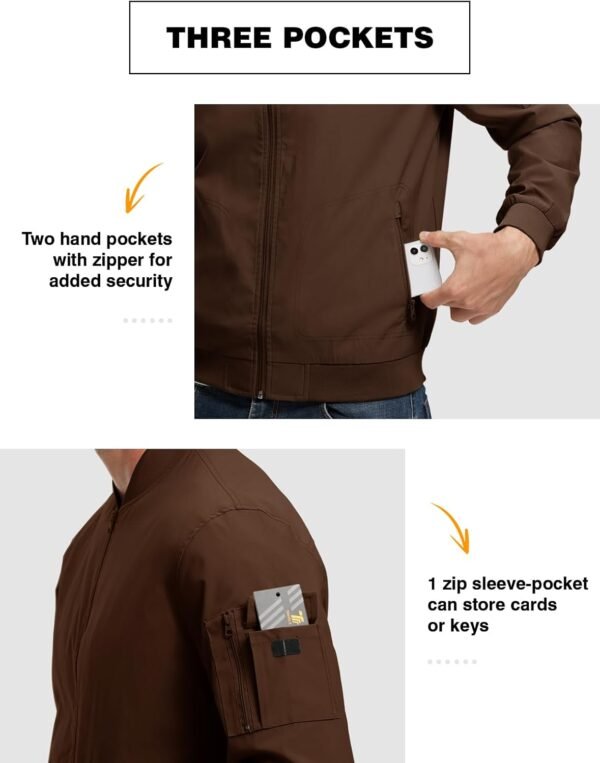 TBMPOY Men's Lightweight Bomber Jackets Light Windbreaker Ca...