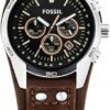 Fossil Men's Coachman Quartz Stainless Steel and Leather Chr...