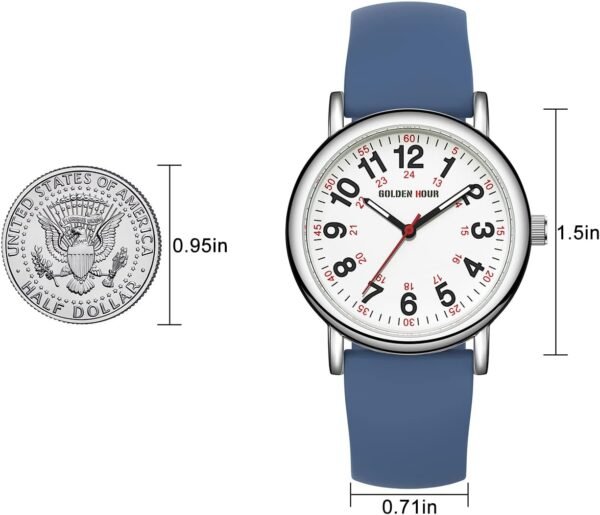 GOLDEN HOUR Waterproof Nurse Watch for Medical Professionals...