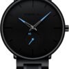 Mens Watches Ultra-Thin Minimalist Waterproof-Fashion Wrist ...