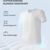 DAVID ARCHY Men's Undershirt Cotton Sorona Blended Moisture-...