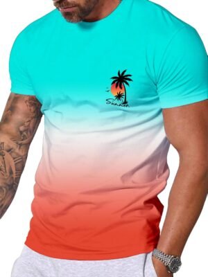 Men's Short-Sleeved Graphic T-Shirt Letters Fashion Printing...