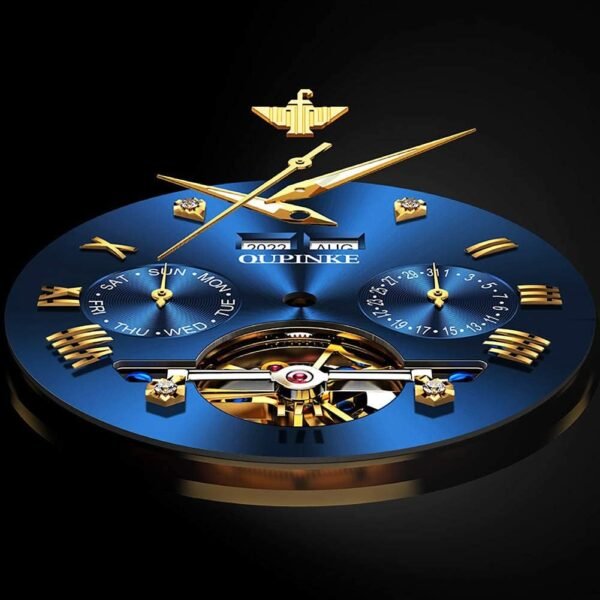 OUPINKE Mens Watches Automatic Skeleton Tourbillon Self Wind...