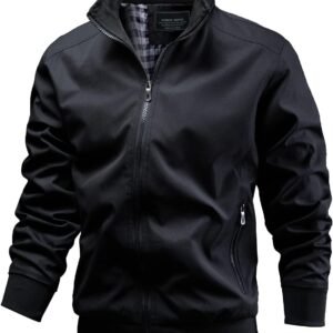 TLZC Men's Casual Jacket Outdoor Windbreaker Lightweight Sof...
