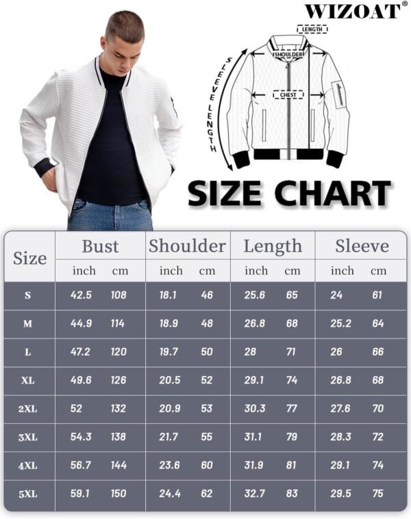 Mens Casual Jacket Lightweight Jacket Varsity Coat