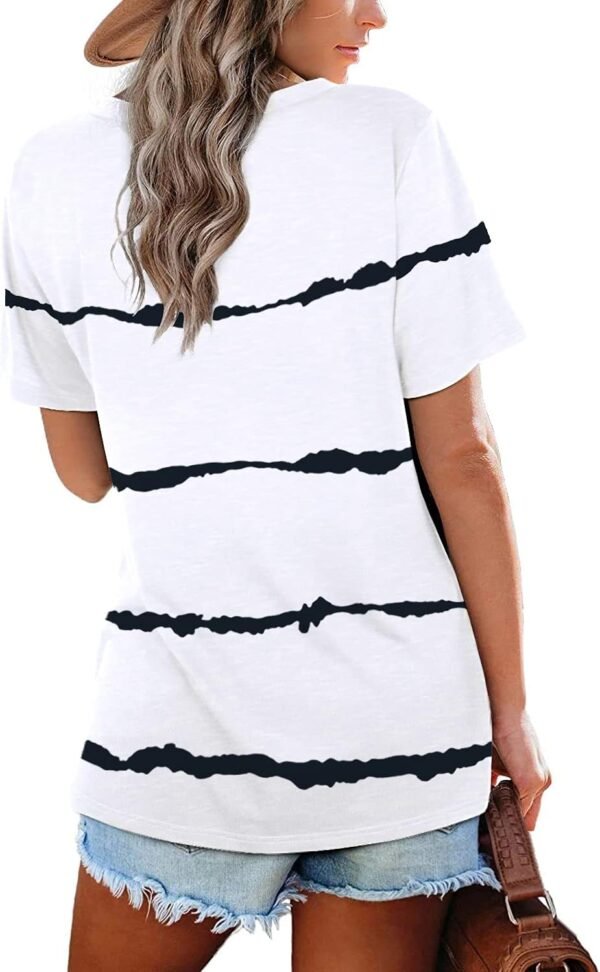 Lunivop Womens Tops Casual V Neck Short Sleeve Solid Color B...