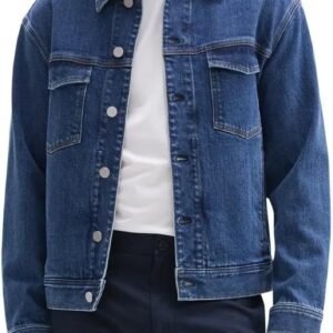 Theory Men's City Trucker Jacket in Denim Beryl