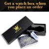 OLEVS Mens Gold Watches Waterproof Stainless Steel Lightweig...