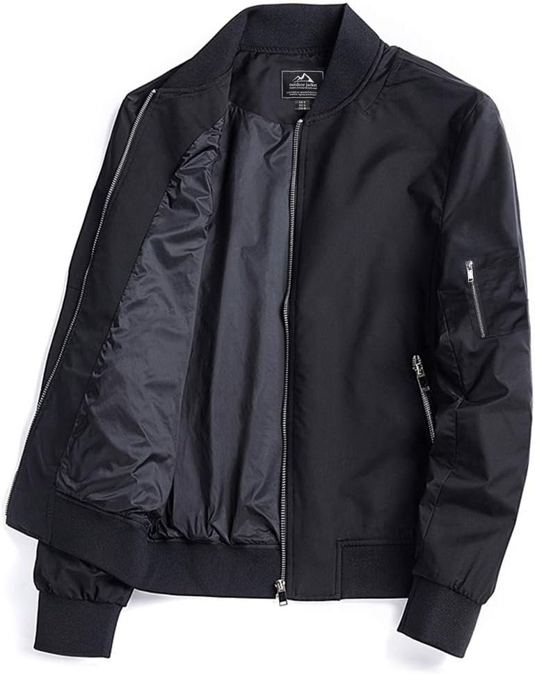 TACVASEN Men's Bomber Jacket Lightweight Casual Spring Fall ... - Image 7