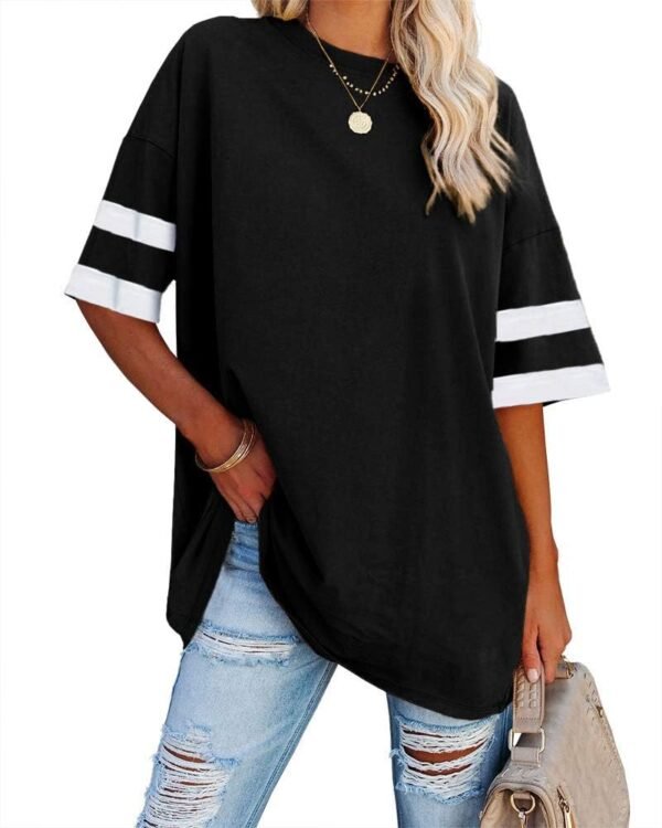 Fisoew Womens Oversized Tees Loose T Shirts Half Sleeve Crew...