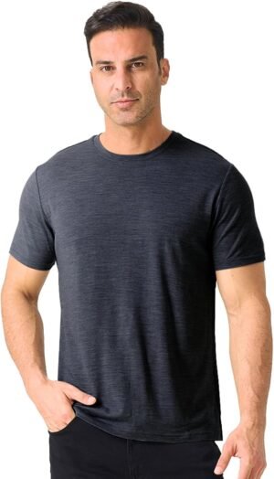 Merino Protect 100% Merino Wool T Shirts for Men Odor Resist...