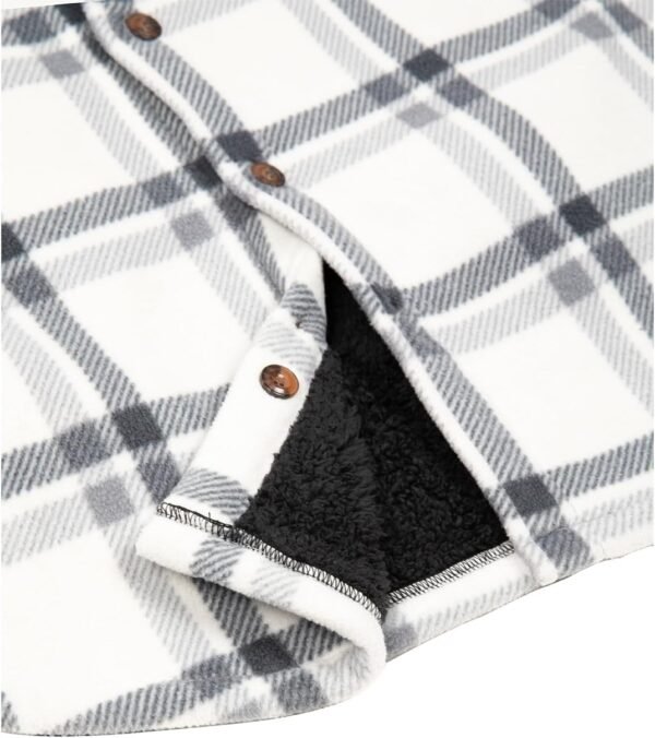 ZENTHACE Men's Warm Sherpa Lined Fleece Plaid Flannel Shirt ...