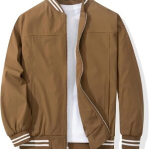 Men's Bomber Jacket Casual Stylish Lightweight Windbreaker S...