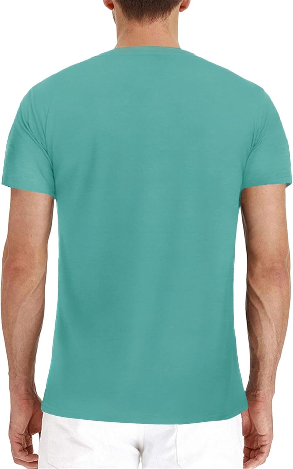 Lexiart Mens Fashion Henley Shirts Long Sleeve Button Cotton... - Image 2