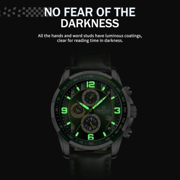 NAVIFORCE Sport Watches for Men Analog Quartz Chronograph Le...