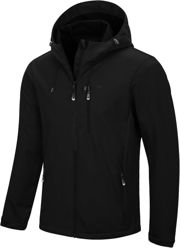 33,000ft Men's Softshell Jacket with Hood Waterproof Windbre...