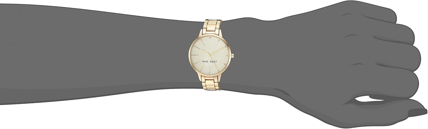 Nine West Women's Floral Dial Bracelet Watch - Image 3