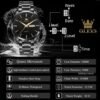 OLEVS Classic Men Watches with Date,Stainless Steel Man Watc...