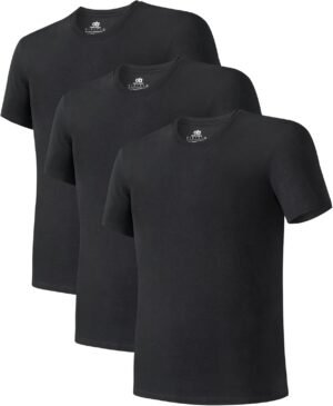 DAVID ARCHY Men's Undershirt Cotton Sorona Blended Moisture-...