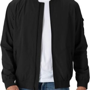 Rdruko Men's Lightweight Bomber Jacket Causal Fashion Stylis...