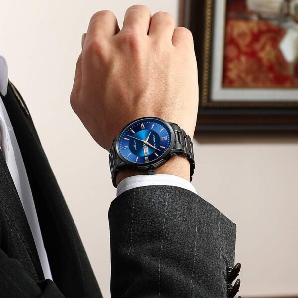 CRRJU Men's Fashion Luxury Stainless Steel Watches for Men B...