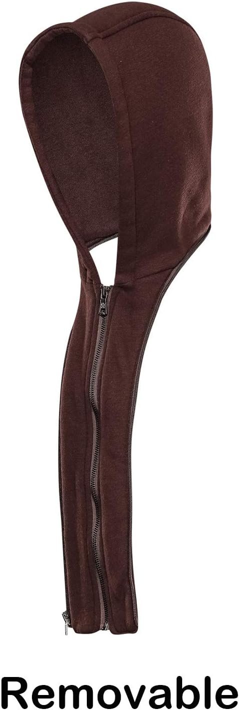 HOOD CREW Men’s Casual Stand Collar PU Faux Leather Zip-Up M...