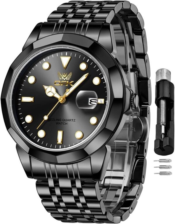 OPK Mens Watch Business Dress Large Analog Stainless Steel W...