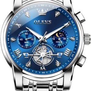 OLEVS Watches for Men Dress Watch Chronograph Luxury Stainle...