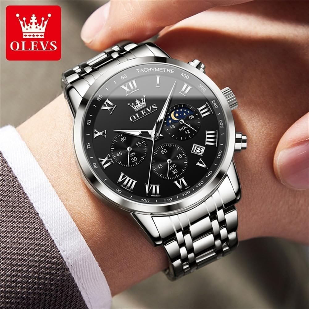 OLEVS Men Multifunction Watch, Multi Dial Waterproof Luminou... - Image 3