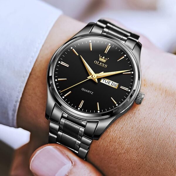 OLEVS Classic Men Watches with Date,Stainless Steel Man Watc...