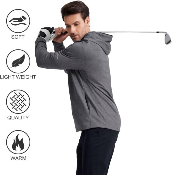 M MAELREG Hoodies for Men Golf Fleece Hooded Sweatshirts Dry...