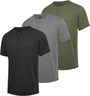 MensT Shirts Casual Crewneck Short Sleeve Cotton Tee Shirts ...