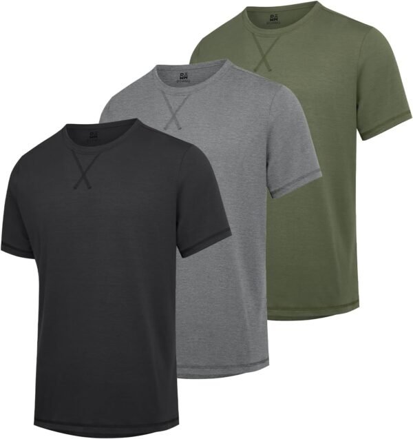 MensT Shirts Casual Crewneck Short Sleeve Cotton Tee Shirts ...