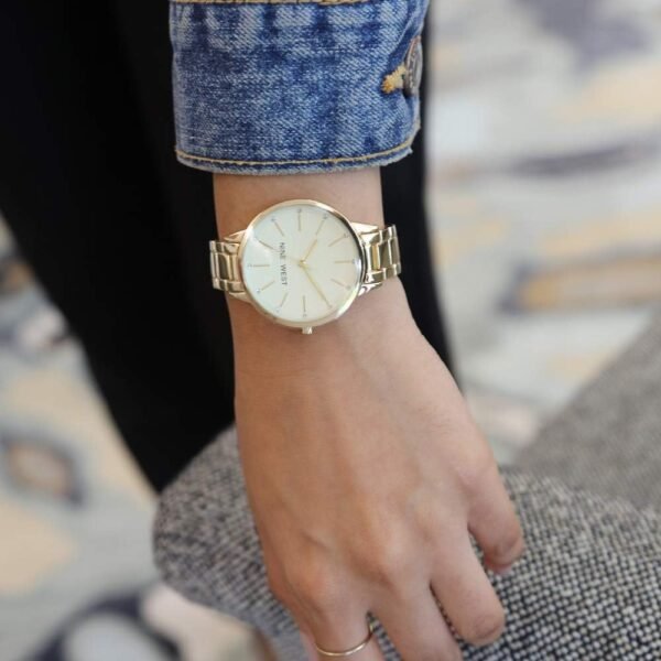 Nine West Women's Floral Dial Bracelet Watch