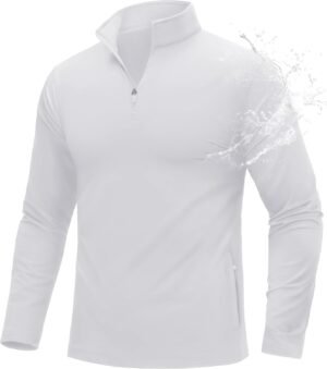 MAGCOMSEN Quarter Zip Pullover Men 1/4 Zip Golf Jacket Fleec...