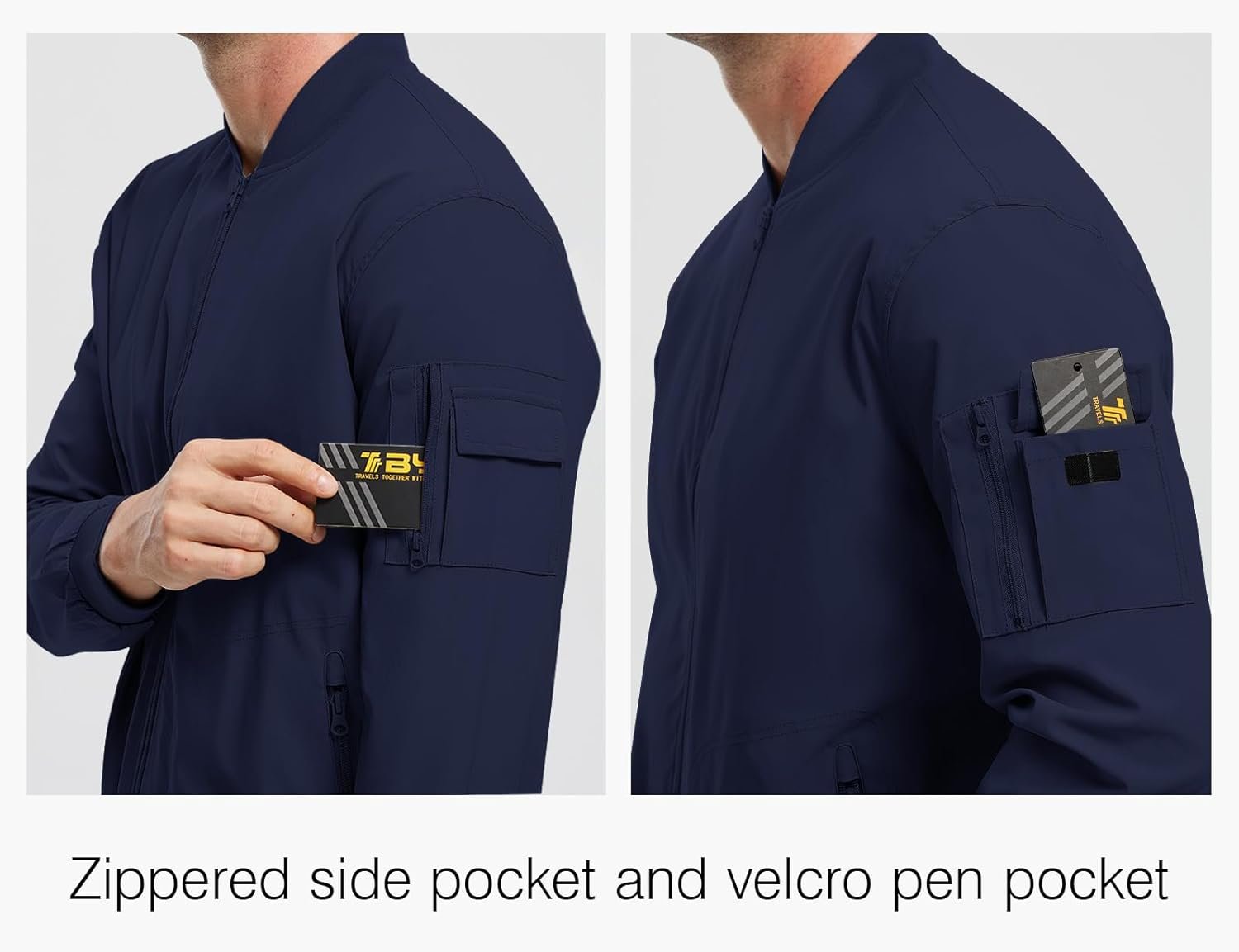 Rdruko Men's Lightweight Bomber Jacket Causal Fashion Stylis... - Image 5