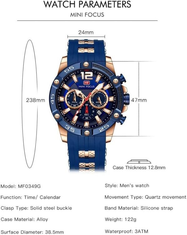 AIMES Watch for Men Sport Military Waterproof Chronograph Me...