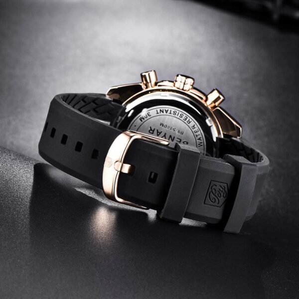 BENYAR Mens Watches Quartz Movement Chronograph Leather Stra...